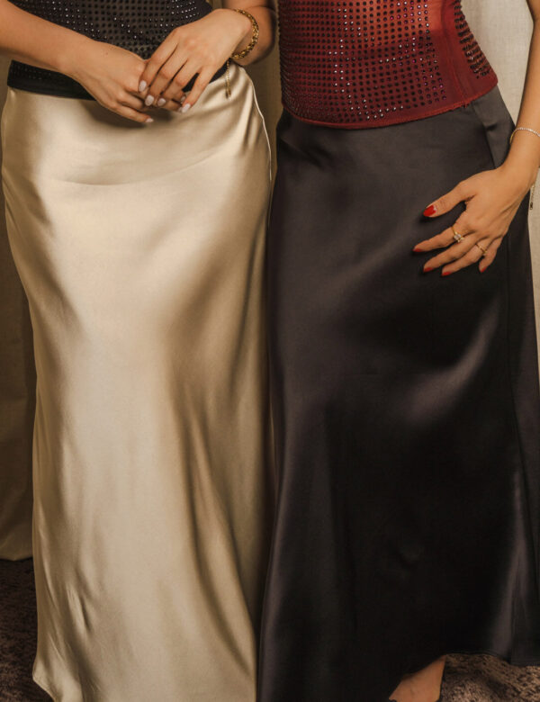 Satin skirt